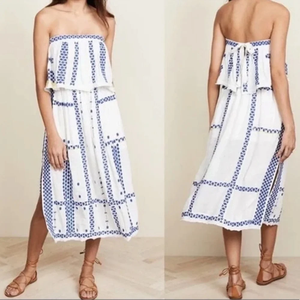 Free People Wild Romance Embroidered Dress in Ivory. Women’s Medium - Picture 8 of 15